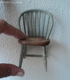 Dollhouse miniature stick chair green 1"scale