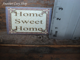 Dollhouse miniature doormat 'Home sweet Home'  1"scale