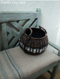 Poppenhuis miniatuur bollenmand (klein) schaal 1:12