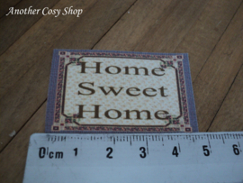 Dollhouse miniature doormat 'Home sweet Home'  1"scale