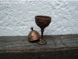 Dollhouse miniature small goblet with lid in 1"scale