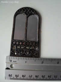 Puppenhaus Miniatur Dombogen Spiegel Braun Maßstab 1:12