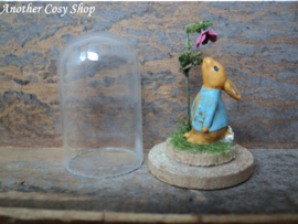 Dollhouse miniature dome with Peter Rabbit in 1"scale