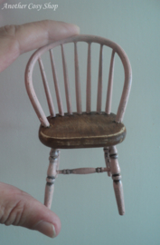 Dollhouse miniature stick back  chair pink 1"scale