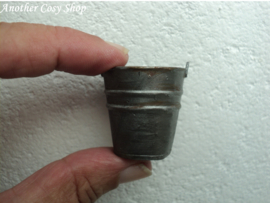 Dollhouse miniature galvanized bucket in 1" scale