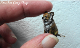 Poppenhuis miniatuur chihuahua (zittend) schaal 1;12