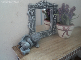 Dollhouse miniature mirror in rococo style 1"scale