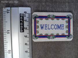 Dollhouse miniature doormat 'welcome' 1" scale