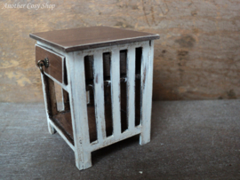 Dollhouse miniature side cabinet with drawer  in 1" scale