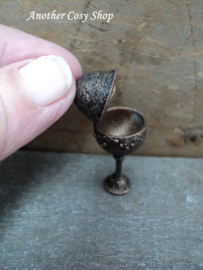 Dollhouse miniature large goblet with lid in 1"scale