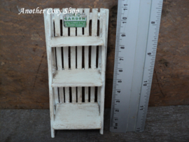 Dollhouse miniature plant rack white 1"scale