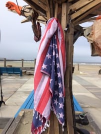 Hamamdoek Seahorse met Amerikaanse vlag.