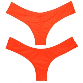 Scrunch cheeky bikini string oranje M 34 / 36