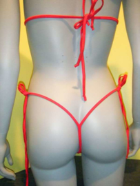 B'Fun mesh micro bikini rood