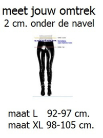 sexy lak legging cameltoe L zilver