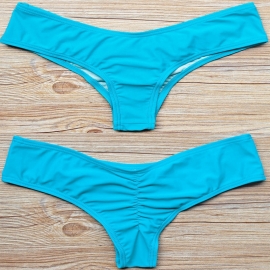 Scrunch bikinibroekje cheeky blauw S 32 34