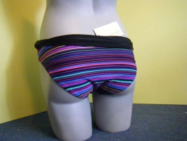 Shiwi bikinislip zwart/purple  maat 38