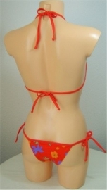 Ondas rood , gebloemde halter bikini uit Brazilie 36A 36B