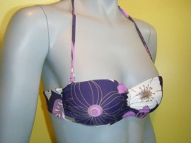 paarse bandeau bloemen top 34A