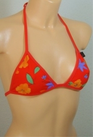 Ondas rood , gebloemde halter bikini uit Brazilie 36A 36B