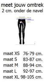 sexy lak legging met rode bies XS 32