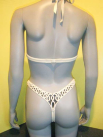 Exclusieve string bikini ecru