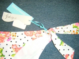 Bodique bikinislip wit bloemenprint 40