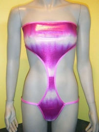 string Monokini "Danielle" Paars wetlook M 36/38