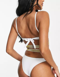 Love string bikini wit goud 36