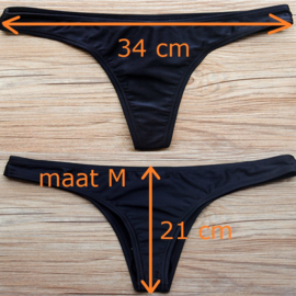 zwart bikini string broekje type B 34 (M)