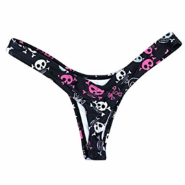 scrunch ribbel stringbroekje SKULL 40 42 XL