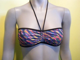 multicolor Shiwi bikini bandeau top 42C