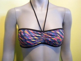 multicolor Shiwi bikini bandeau top 36B