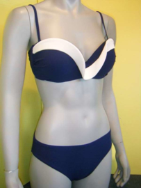 Rebecca swimwear bikini 40C blauw/wit bandeau