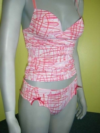 Tankini Funderwear roze wit 75B / M