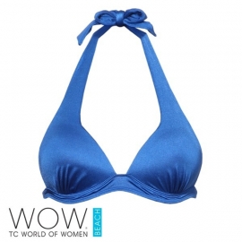 1 WOW blauwe push-up bikinitop  40D cup