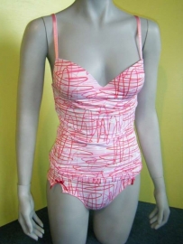 Tankini Funderwear roze wit 75B / M