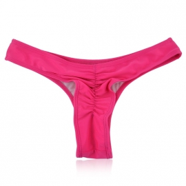 scrunch ribbel stringbroekje roze 38 (XL)