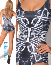 Badpak met print Zwart 3745 36