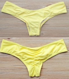 Scrunch cheeky bikini string GEEL S 32/34