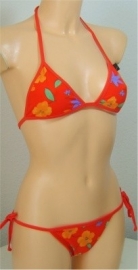Ondas rood , gebloemde halter bikini uit Brazilie 36A 36B
