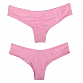 Scrunch bikini cheeky string roze XL 38 40