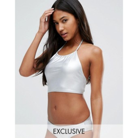 Monki Metallic Halter Bikini 38