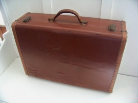 Houten koffer, bekleed