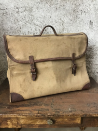 Oude canvas tas