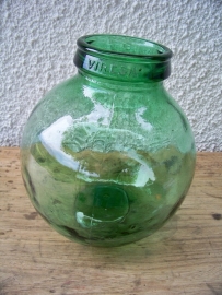 Groene glazen pot