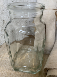 Oude glazen snoeppot