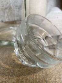 Oude glazen snoeppot