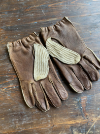 Vintage leren autohandschoenen