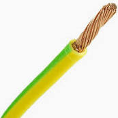 Aansluitdraad 6 mm2 geel/groen per meter